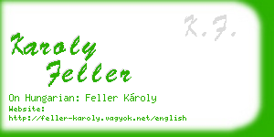 karoly feller business card